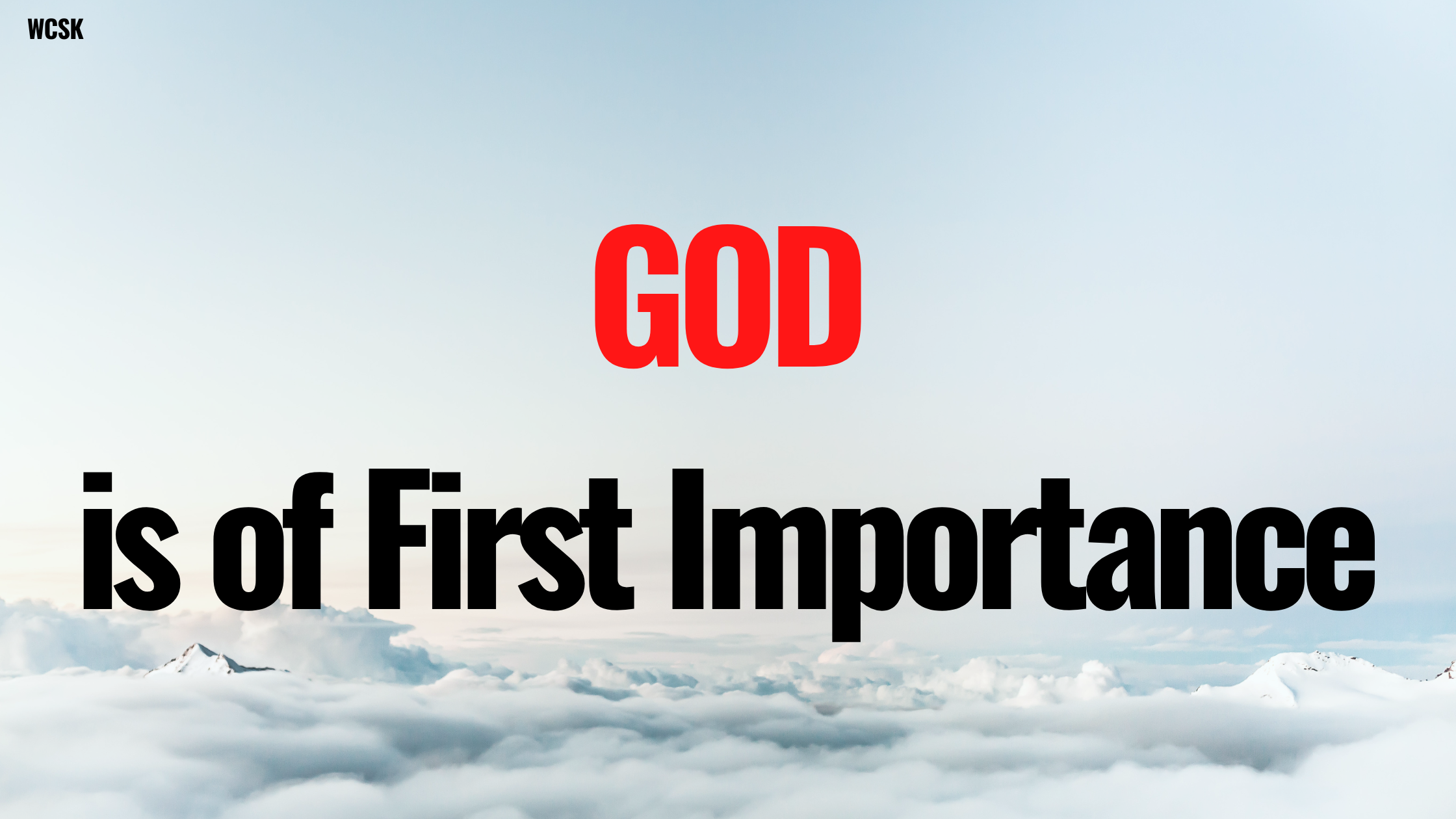 God is of First Importance (Judges 1:1-27)
