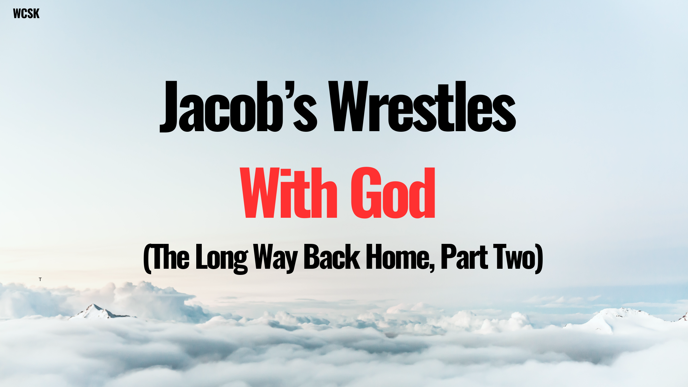 Jacob Wrestles With God